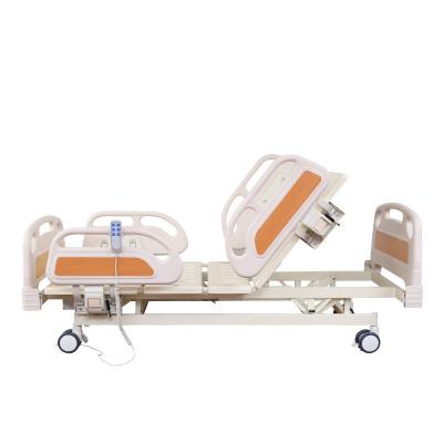 China Five-function ICU manual bed guarrail hospital care bed PP integral punch outdoor electric medical hospital bed for patient for sale