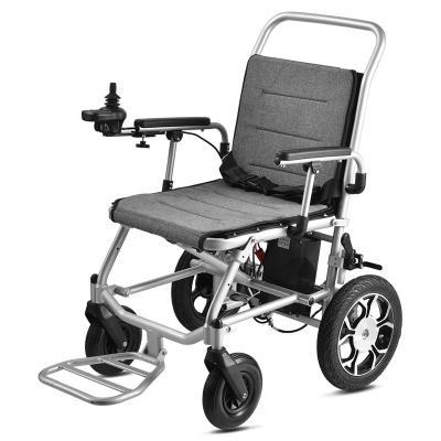 China Convenient Lightweight Luxury Aluminum Alloy Lithium Battery Foldable Electric Wheelchair For Elderly Handicapped for sale