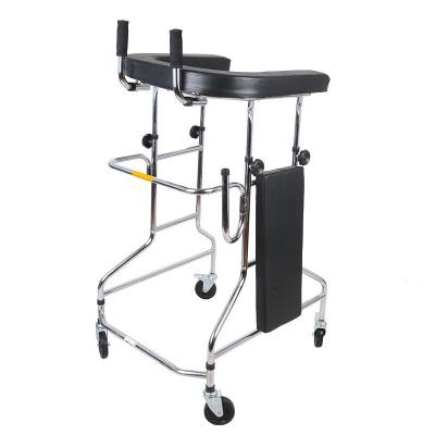 China Comfortable High Quality Foldable Steel Adult Height Adjustable Standing Walker Frame for sale