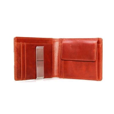 China RFID best selling leather front rfid money wallets pocket smart money clip slim wallet clip for men for sale