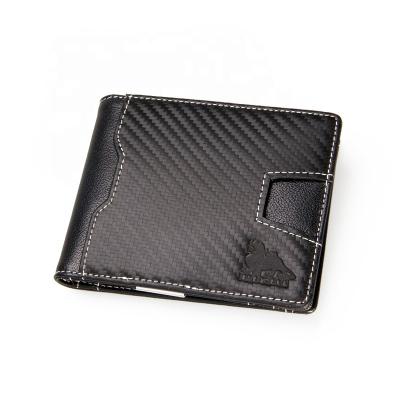 China 2019 RFID Best Selling RFID Blocking Leather Mens Wallet Mini Money Clip For Men With Stainless Steel for sale