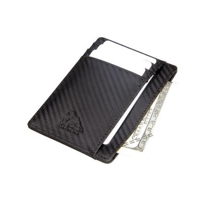 China Fashion Man Slim Card Holder Microfiber Carbon Fiber Card Holder for sale