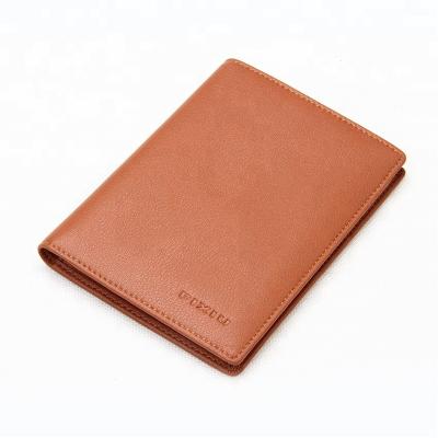 China Custom RFID Travel RFID Blocking Leather Passport Holder Cover Case for sale