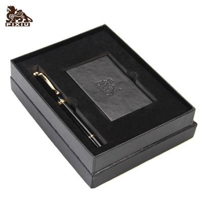 China Custom genuin business gift men gift leather pen set with box pen gift set for sale