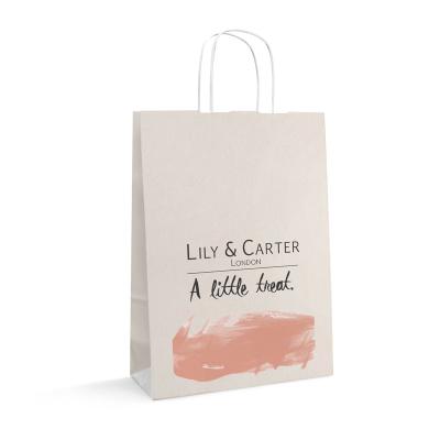 China New Design Custom Kraft Paper Bag Recyclable With Handle Brown Kraft Paper Bag for sale