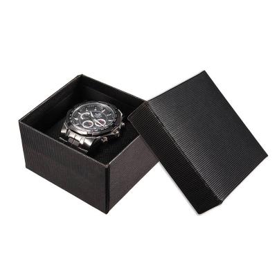 China High Quality Luxury Black Leather Custom Logo Watch Packaging Box With Velvet Leather Watch Box Insert for sale