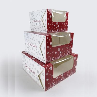 China disposable cheap cake box packaging 6/8/10/12 inch cake boxes with customized design for sale