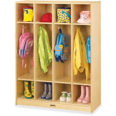 China XIHA Environmental Material Wooden Backpack Cubby Storage Organizer with Hooks for Nursery School Coat Locker for Toddlers Commercial or Personal for sale