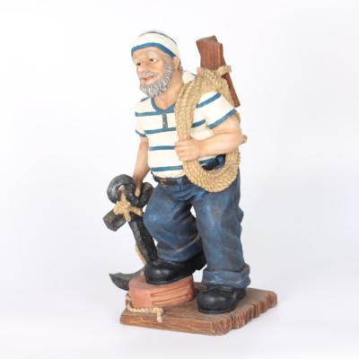 China Art Decor Resin Sailor Man Statue Giant Raised Sculpture With Famous Color Popular Design Artwork for sale