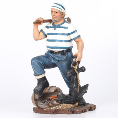 China Sailor Figurine Art Statue Fiberglass Cartoon Craft Toy Resin Craft Art Decor Wholesale Custom Home for sale