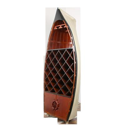 China OTHER Boat Style Wooden Wine Rack, Wine Display, Nautical Boat Design Cabinet for sale