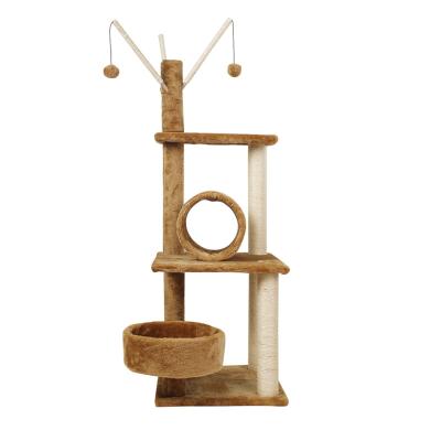 China Stocked Room Cat Climbing Frame Tree Hole Cat House Pet Multi-platform Cat Scratching Toy for sale