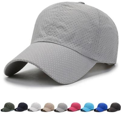 China JOINT Wholesale Performance Plain Tennis Golf Caps Women Men Breathable Laser Perforated Baseball Hats for sale