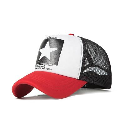 China Wholesale JOINT STAR Copy Curved Brim Fitted Hats Customizable Hip Hop Mesh Snapback Trucker Hat For Men for sale