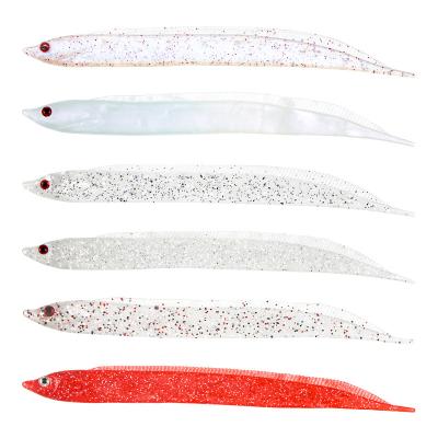 China Factory Price 2pcs/bag ABS Plastic Artificial Hairtail Soft Lures Soft Lures 150mm Bright 3.5g Silicone Soft Sinking All Swimming Layer for sale