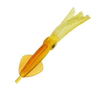 China 10cmm 6.3g Running Bionic Squid Lure Octopus Soft Bounding Squid PVC PVC Edges Long Tail Saltwater Trolling Lure for sale