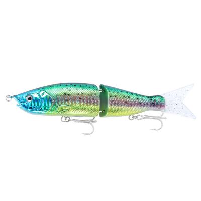 China Newest Wholesale Low MOQ Artificial Hard Bait Sinking Style Multi-jointed Fishing Lure Segments 56g 2 17cm Realistic Swimbait For Big Game for sale