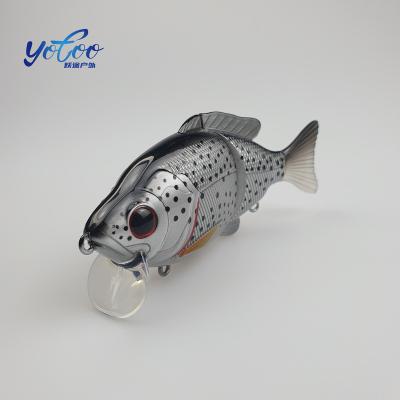 China High Quality ABS Plastic Body Bait 120mm/38.5g 2 Jointed Swimbait Fishing Lures Plastic Section Wobbler Bass Pike Hard Bait Jerkbait for sale