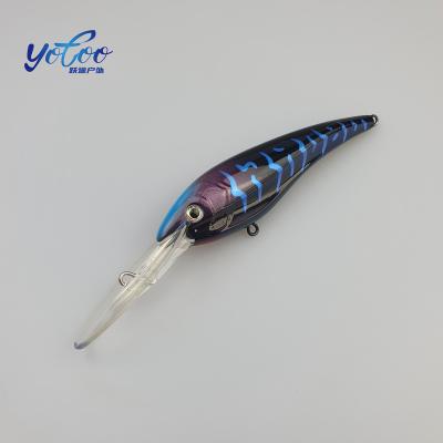 China ABS Quality Plastic Goods 90mm 10.8g Tuna Fishing Deep Hard Minnow Lures Deep-diving Lip Fishing Lure Minnow Deep Lure for sale