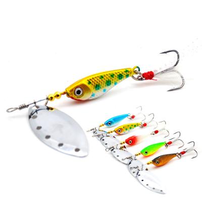 China Durable 16.5g Metal Spinner Lure Lead Spinning Sequin Fishing Fish With Feathered Hook for sale