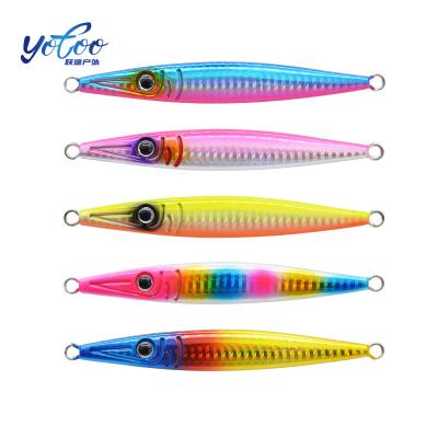 China Lead Alloy Customized Fishing Lead Jigs 80g 120g 150g Vertical Sinking Lure High Speed ​​Casting 3d Eyes Metal Fishing Lure for sale