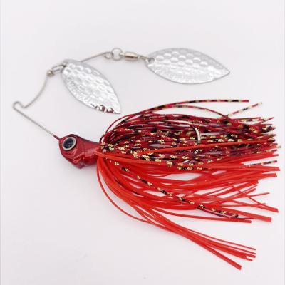 China Wholesale Durable Metal Spoon Sequins Spinner Baits Feather Spoon Spinners Lure Bait Building Bass Silicone Skirt for sale