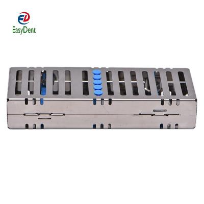 China Large High Temperature High Pressure Qualify Dental Disinfection Tray Burs Dent Cassette File Sterilization Rack Dental Surgical Autoclavable Sterilization Box for sale