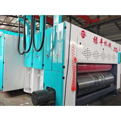 China Printing Shops Flexo Ink Corrugated Cardboard Printing Slotting Cardboard Box Rotary Die-cutting Packaging Machine for sale