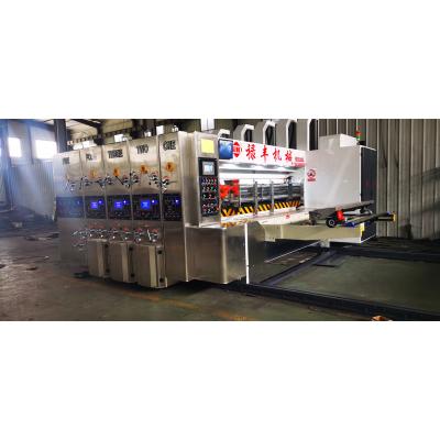 China High Speed ​​Printing Shops Leading Edge Feeder Corrugated Cardboard Ink Printing Slotting Die Cutting Machine for sale