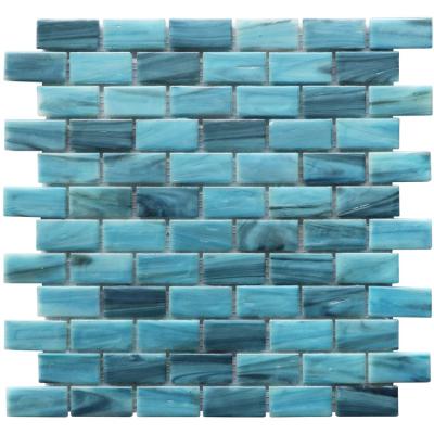 China High Quality Hot Sale Swimming Pool Flooring Slab Hot Melt Stained Glass Mosaic for sale