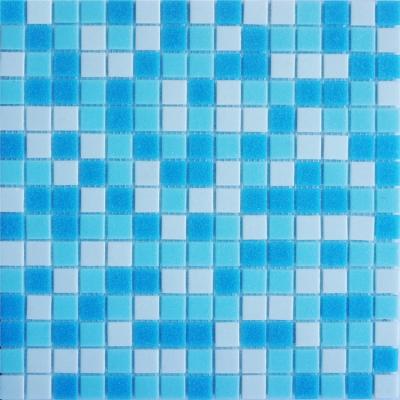 China Decorative Glossy Blue Parquet Floor And Wall Mosaic Pool Slab For Swimming Pool for sale