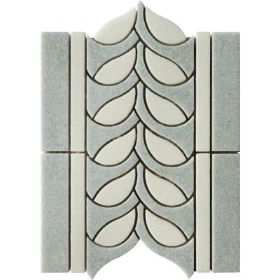 China Irregular Waterjet Stone Mosaic Art Stone Mosaic For Wall Flooring for sale