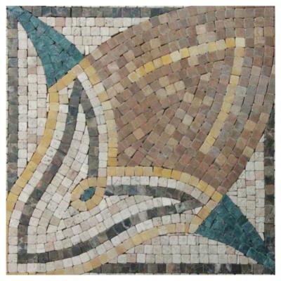 China Parquet Marble Art Natural Beautiful Pattern Flower Pattern Stone Mosaic Mural for sale