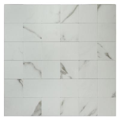 China Modern White Parquet Peel And Stick Wall Panel Mosaic Slab for sale