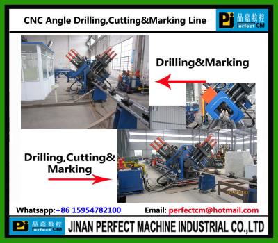 China China Top Supplier CNC Angle Drilling, Cutting and Marking Line Transmission Tower Production Line-Our Patent Machine for sale