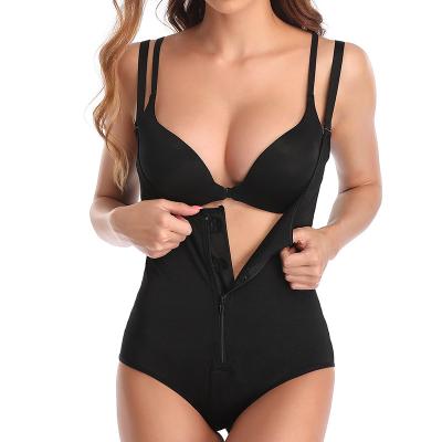 China Breathable Zipper Body Shaper Waist Trainer Butt Lifter Flat Bust Slimming Bodysuit Sheath Belly Binders Pulling Corset Panties for sale