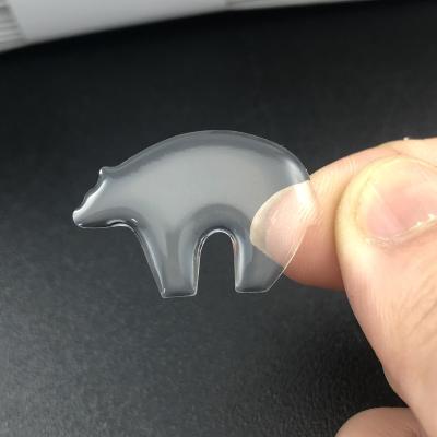 China Waterproof Promotional Gift Bear Shape Clear Epoxy Gel 3D Domed Stickers / Epoxy Bear Stickers for sale