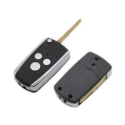 China Replacement For Hot Selling Key Shell Shiny Remote Case Car Brass Key Blank Brass Car Key Hyund With 3 Buttons for sale