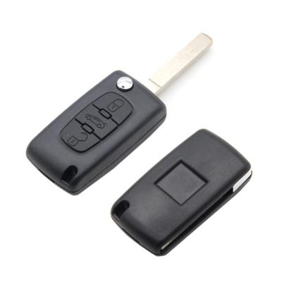 China Replacement For Car Key Citron Car Smart Remote Cover Replacement Shell High Quality Brass Key White 3 Buttons for sale