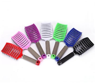 China Salon Beauty Home Air Cushion Curved Comb Large with Multiple Colors for Hair Salon Stylists to Use Smoothly for sale