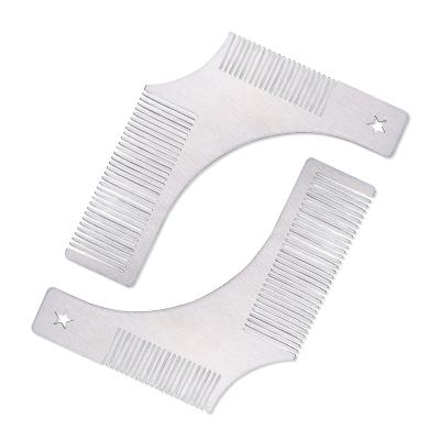 China Salon Fashion Men Trimming Mustache Stainless Steel Beard Shaping Whisker Comb Men's Special Comb for sale