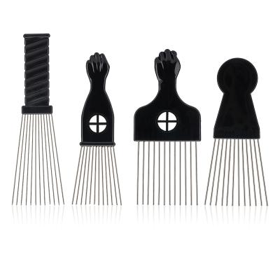 China Custom Professional Wholesale Hair Salon Hair Dye Fork Comb Oil Head Afro Comb for sale