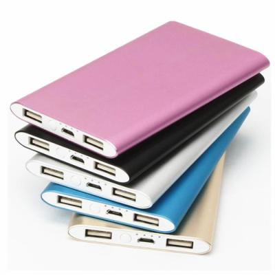 China Ultra Thin Portable Power Bank Aluminum Alloy Charger Portable USB 4000mah Power Bank For Smart Phones for sale