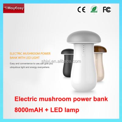 China Power Bank Charger Novelty Power Bank LED Sprinkle Desk Lamp Mobile Power Bank 8000mah for sale