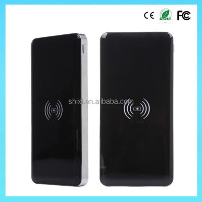 China Mobile Phone Qi Wireless Charger Power Bank 10000mAh Qi Wireless Charger for sale