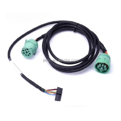 China German Green 9-Pin J1939 Car Inspection Female to 20 Pin Female and Male Y-Adapter J1939 Cable for sale