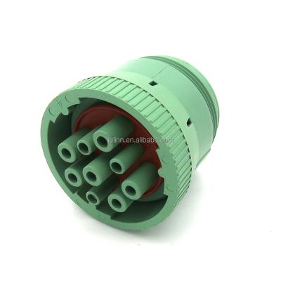 China Cars Green Type - 2 German 9 Pin J1939 Female Connector With 9 PCS Terminals for sale