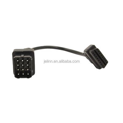 China Diagnostic OBD2 OBDII J1962 Female For Renault Cars 12 Pin OBD1 Male Connector Cable for sale