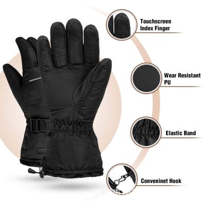 China Touch Screen Heated Gloves 2021 Winter Waterproof Non-slip Touch Screen Three-speed Adjustable Motorcycle Heated Gloves With Battery Box for sale