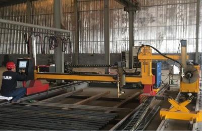 China Gantry Type CNC Plate Pipe Cutting Machine / Sheet Metal Plasma Cutter Automatic for sale